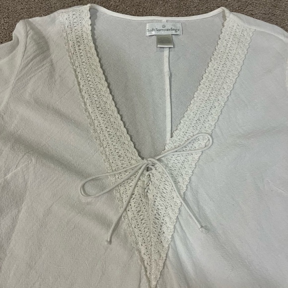 Soft Surroundings Asymmetrical V-neck Blouse - Picture 4 of 6